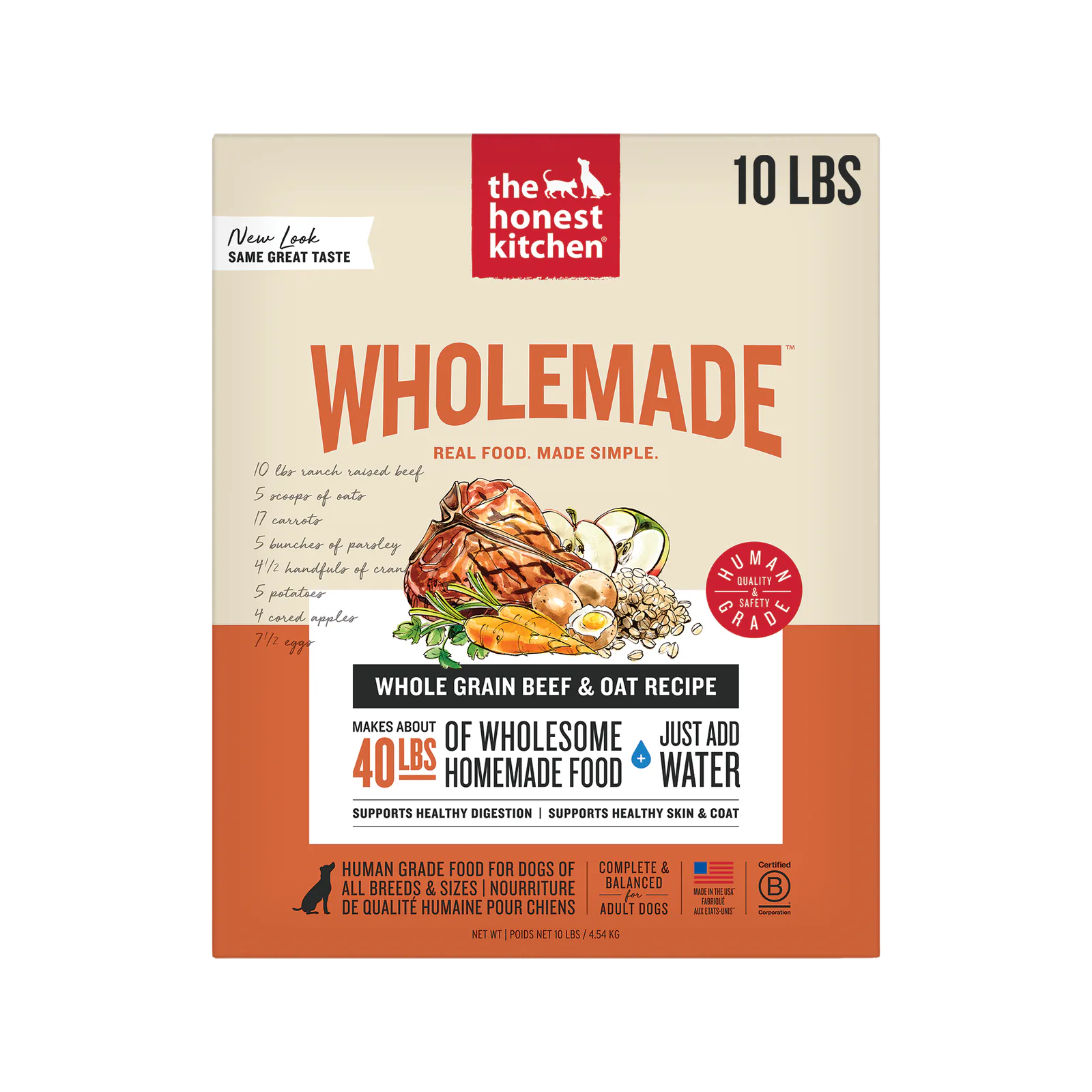 Dehydrated Beef and Oat Dog Food, 10 lb