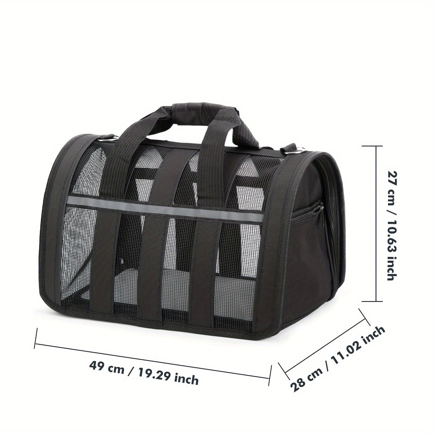 Foldable Pet Carrier Bag Breathable Mesh – Portable Soft Sided Tote for Cats & Small Dogs, Collapsible Travel Handbag, S/M/L, 7 Colors – Ideal for Vet Visits & Outdoor Trips