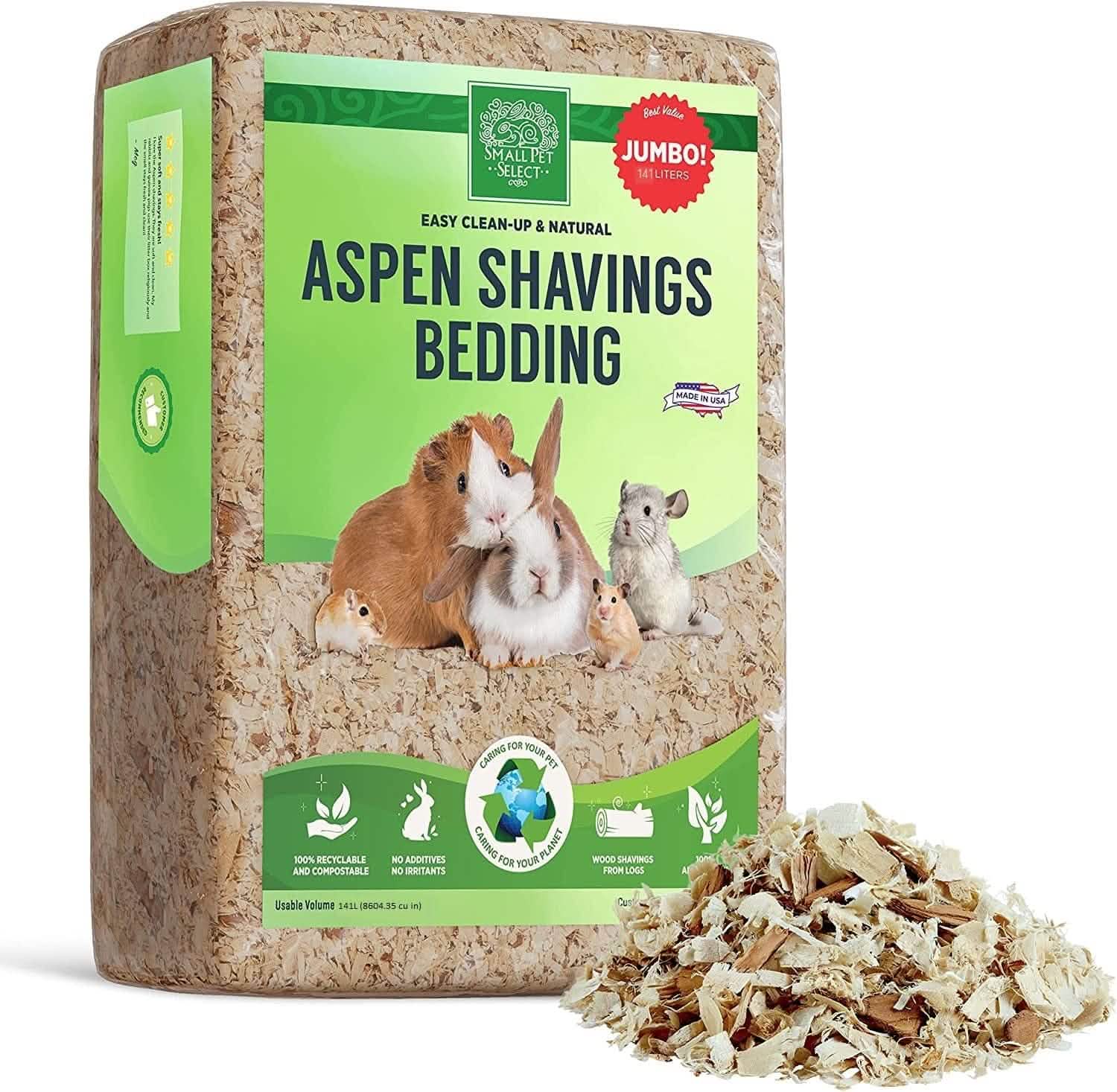 Aspen Shavings Small Pet Bedding 141 L