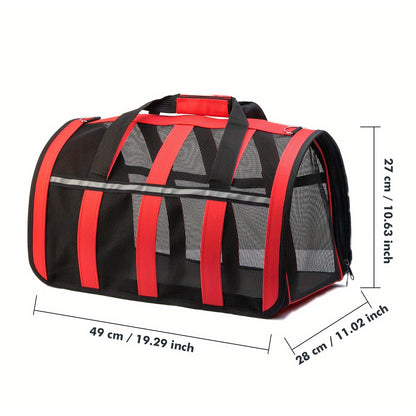 Foldable Pet Carrier Bag Breathable Mesh – Portable Soft Sided Tote for Cats & Small Dogs, Collapsible Travel Handbag, S/M/L, 7 Colors – Ideal for Vet Visits & Outdoor Trips