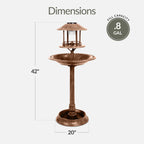 Solar Lighted Pedestal Bird Bath product image 16