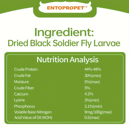 Dried Black Soldier Fly Larvae Chicken Feed – High Calcium High Protein Poultry Treat, Non-GMO Supplement for Chickens Ducks Birds Turtles Reptiles, More Nutritious Than Mealworms, 5LB & 10LB