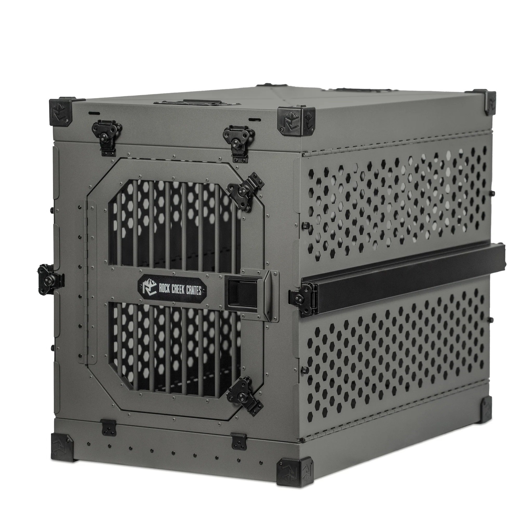 Collapsible Aluminum Dog Crate, 42" / Gray