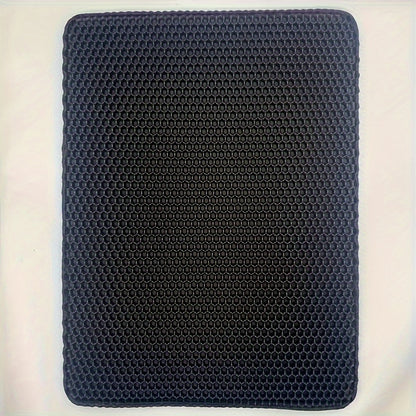 Cat Litter Mat Honeycomb Double Layer - Waterproof Urine-Proof Washable Litter Trapping Mat, Reduces Scatter & Easy to Clean, 2 Sizes & 3 Colors for Indoor Cats
