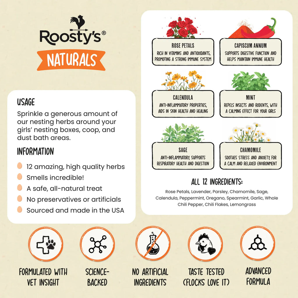 Chicken coop nesting herbs with chili and botanical blend, product image 10
