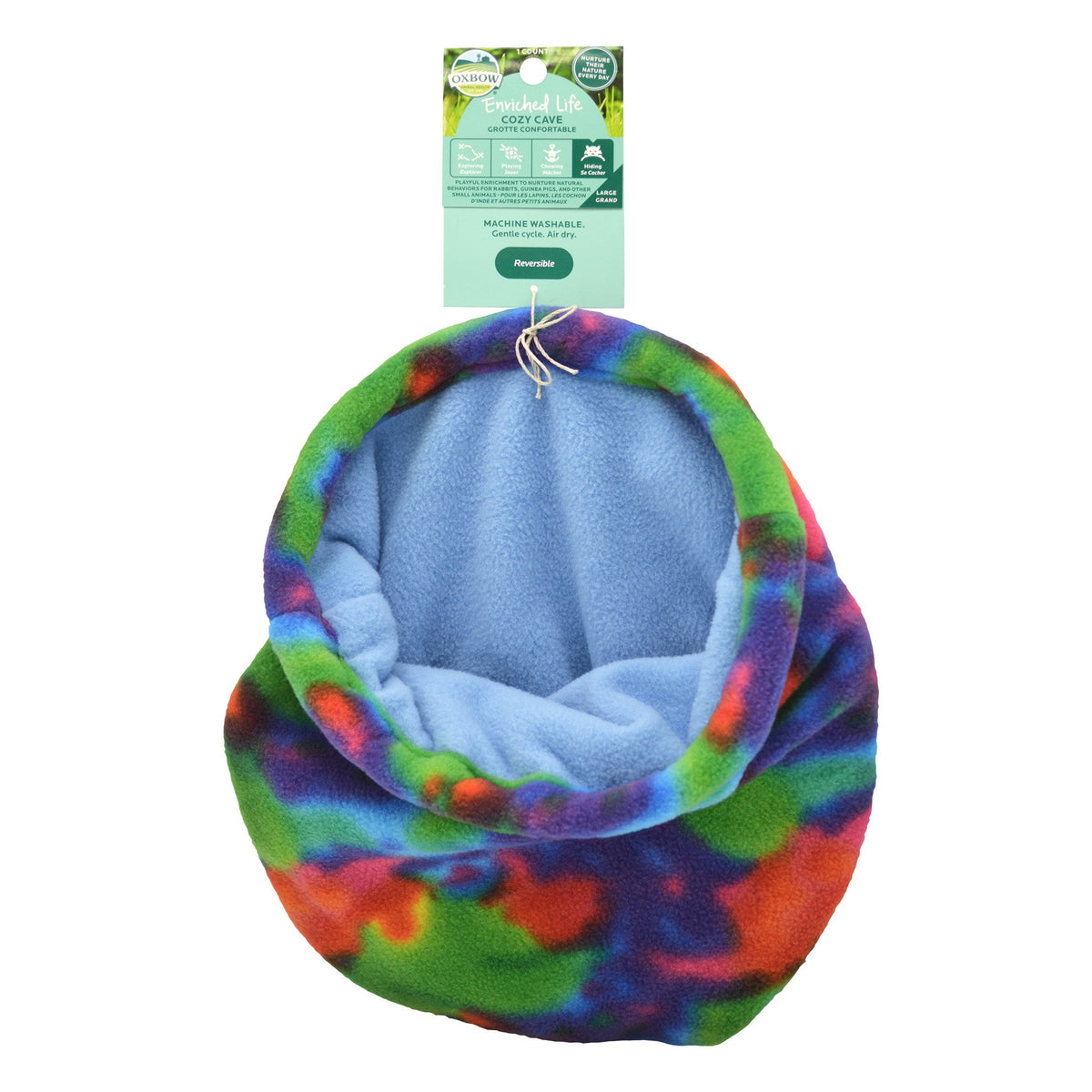 Small Animal Hideout for Guinea Pigs, Chinchillas, Rats and Rabbits: Reversible Washable Cozy Cave