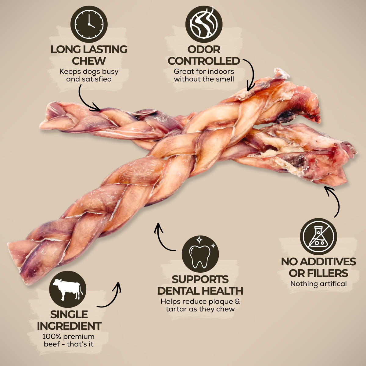 Braided Bully Stick Dog Chew product image 3