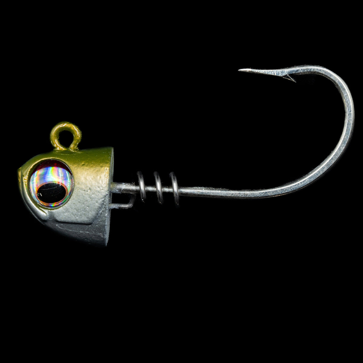 5-Inch Swimbait Jig Heads, Lead / Green Back / 1 1/2