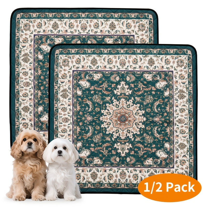 1/2 Pack Reusable Washable Pee Pads For Dogs, Absorbent Pet Puppy Dog Training Pads Non-Slip, Waterproof Whelping Potty Pads For Dogs Leak-Proof, Dog Accessories And Supplies, Local Warehouse