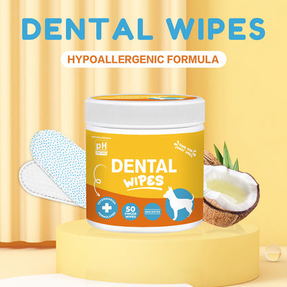 Pet Cleaning Wipes for Dogs & Cats - Ear Wipes Eye Wipes Dental Wipes Teeth Cleaning Kit, Soothing Deodorizing Itch Relief Coconut Scent, Gentle Daily Hygiene Wipes for All Breed Sizes