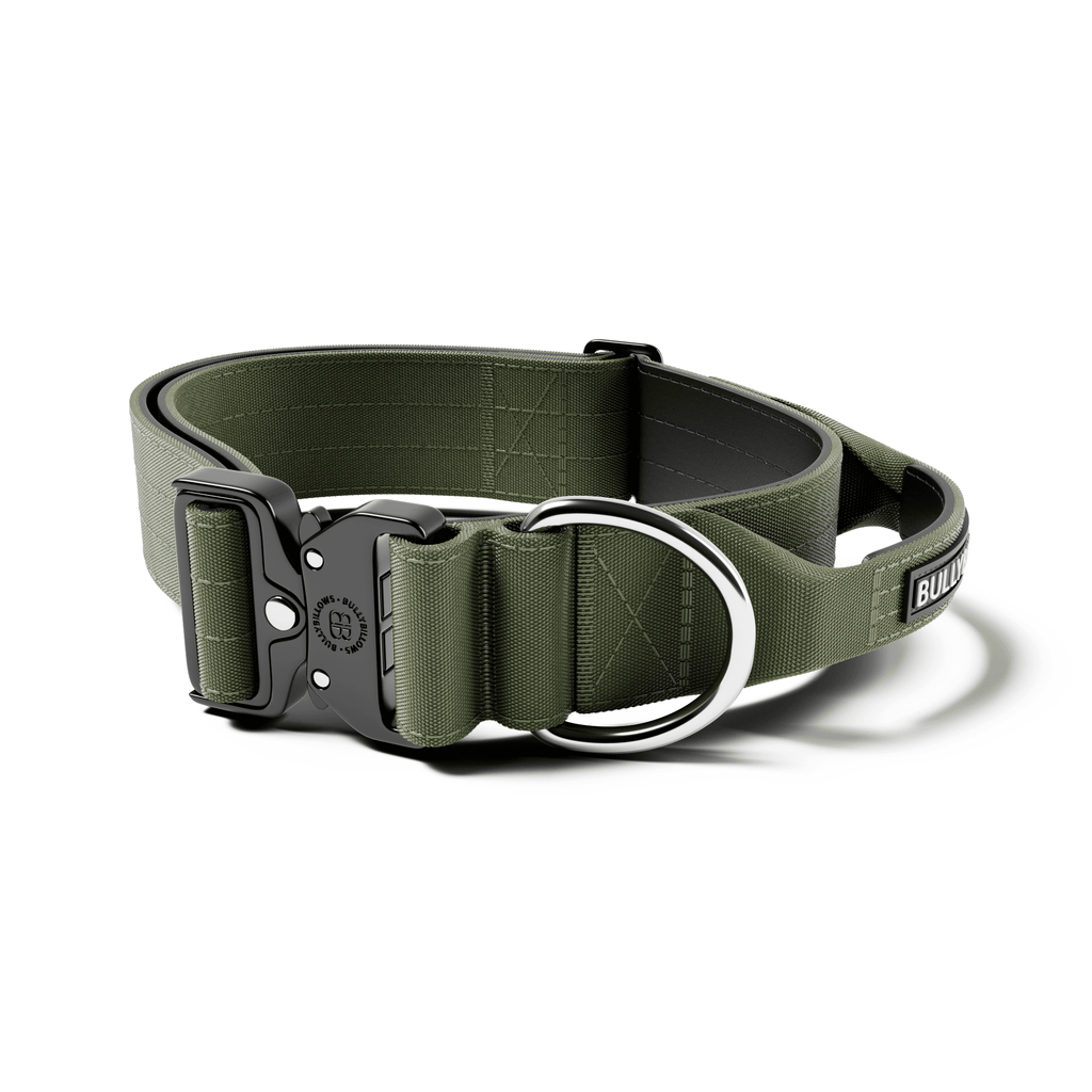 Wide Control-Handle Dog Collar Khaki / SMALL