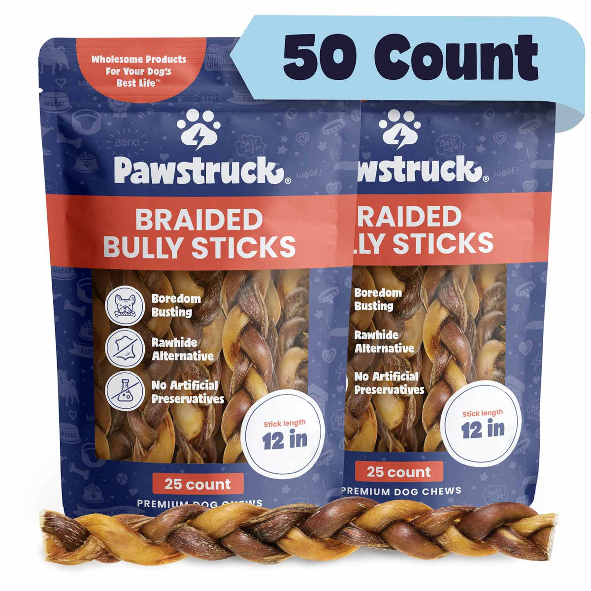 Braided Bully Stick Dog Chews product image 18