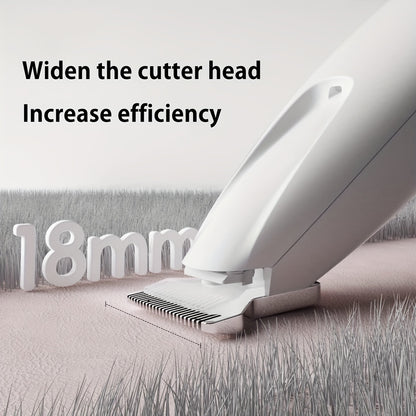 Pet Grooming Clippers USB & Battery Powered - Low Noise Electric Hair Trimmer for Cats Small Dogs, Cordless Rechargeable Pet Clipper for Face Paws Body, Portable Travel Grooming Tool, White