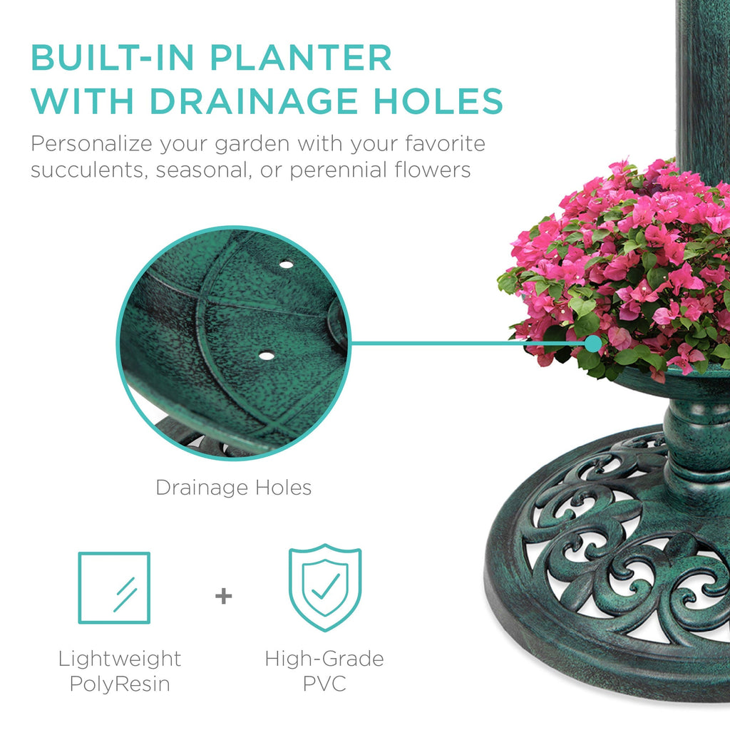Solar Bird Bath with Planter product image 4