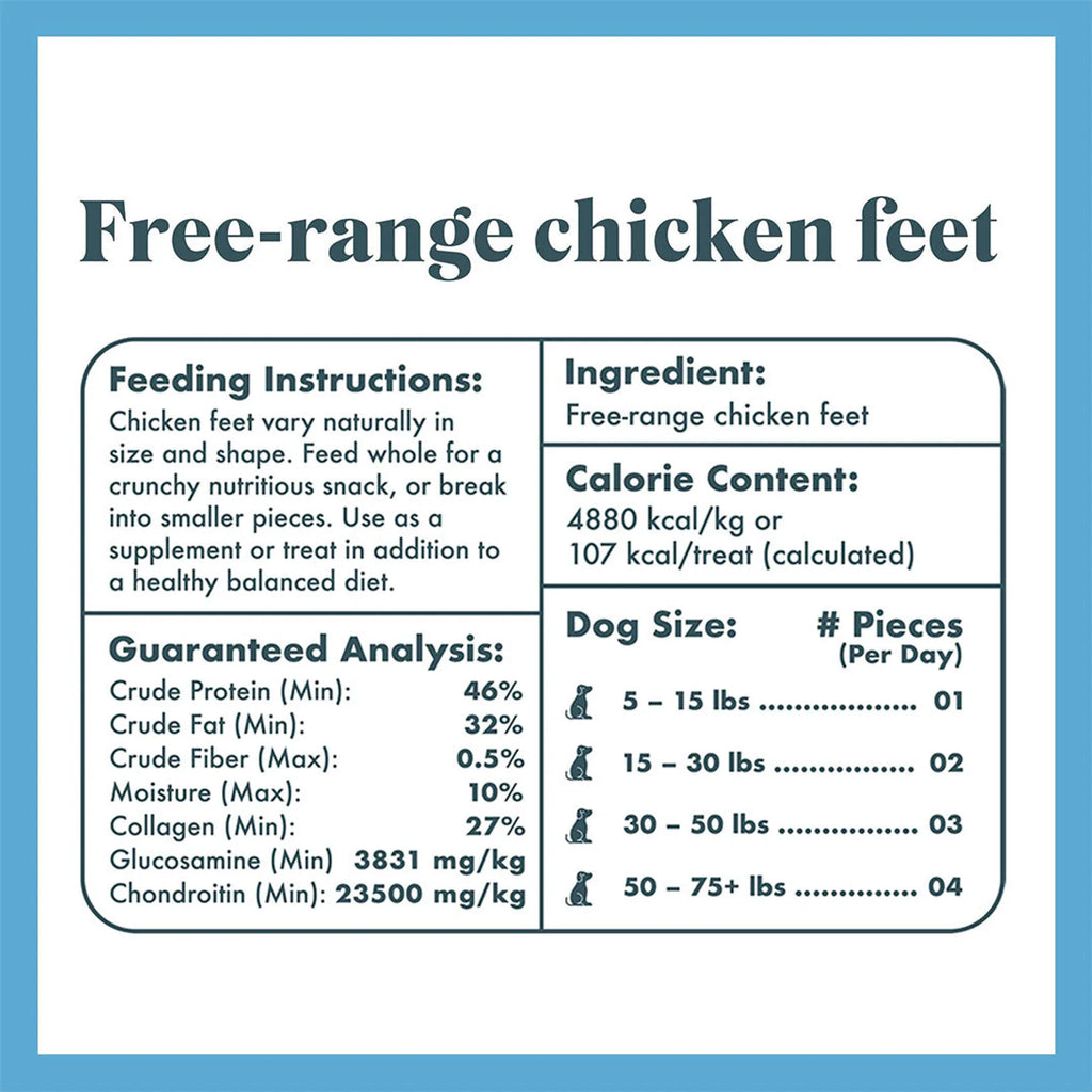 free-range, whole chicken feet - 10ct - King Lou Pets