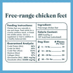 free-range, whole chicken feet - 10ct - King Lou Pets