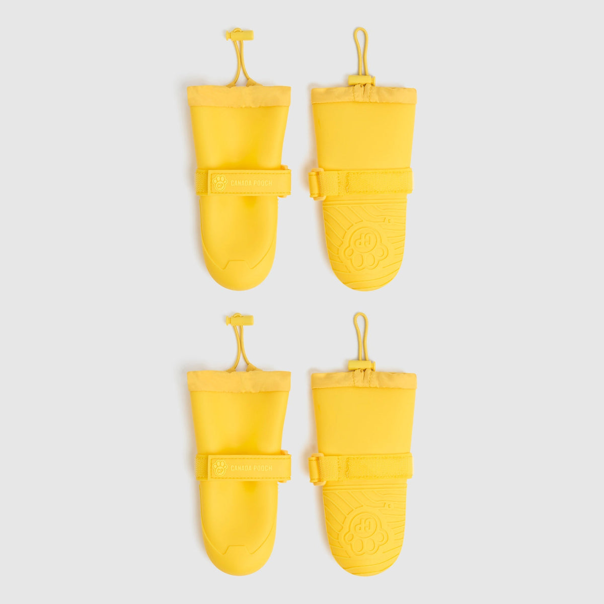 Waterproof Silicone Dog Rain Boots Yellow / 1