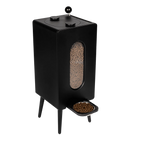 Dog food storage dispenser with mid century feeder styling, product image 5