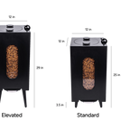 Dog food storage dispenser with mid century feeder styling, product image 8