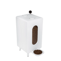 Dog food storage dispenser with mid century feeder styling, product image 17