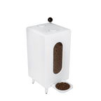 Dog food storage dispenser with mid century feeder styling, product image 17
