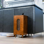 Dog food storage dispenser with mid century feeder styling, product image 25