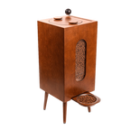 Dog food storage dispenser with mid century feeder styling, product image 30