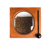 Dog food storage dispenser with mid century feeder styling, product image 33