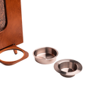 Dog food storage dispenser with mid century feeder styling, product image 34