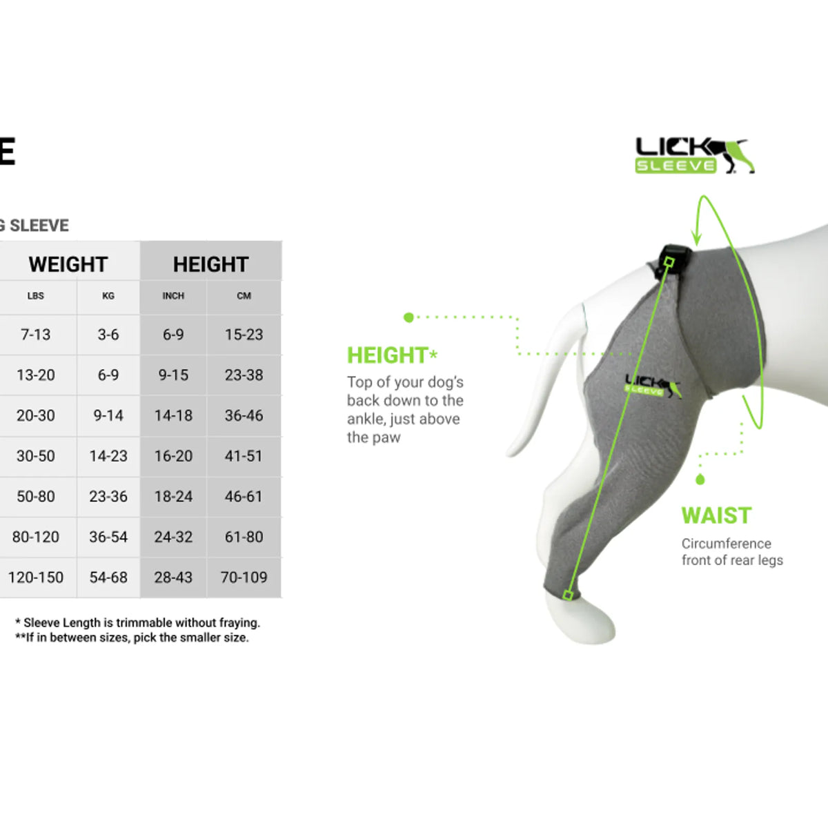 Dog recovery leg sleeve for rear leg protection, product image 2