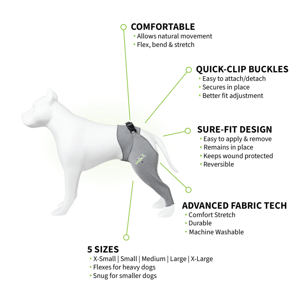 Dog recovery leg sleeve for rear leg protection, product image 10