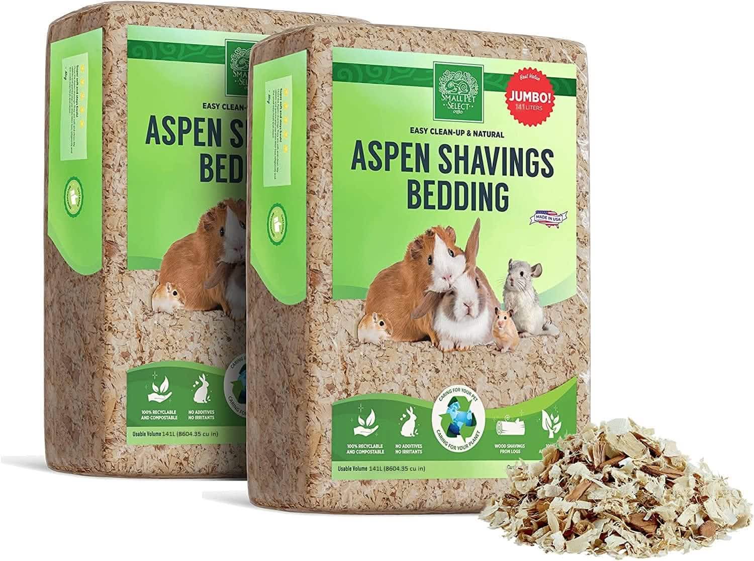Aspen Shavings Small Pet Bedding 2- Pack 141L
