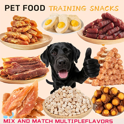 Freeze-Dried Dog Treats Assorted Pack – High Protein Chicken Duck & Egg Yolk Chews, Grain-Free Natural Training Rewards for Puppies Small Medium Large Dogs, Soft Chew Variety Bundle