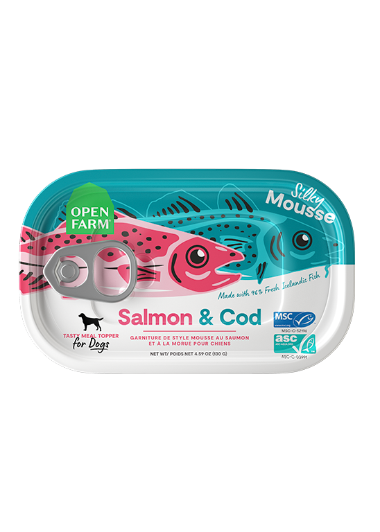 Salmon and Cod Dog Food Topper 4.59 oz (Case of 12)