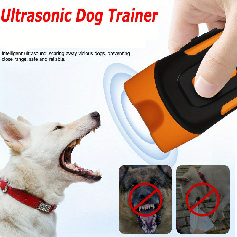 Ultrasonic Dog Bark Control Device with LED Flashlight - Adjustable Anti-Barking Trainer, Portable Indoor Outdoor Dog Behavior Corrector