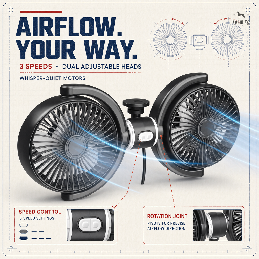 USB-A Backseat Dog Cooling Fan product image 5