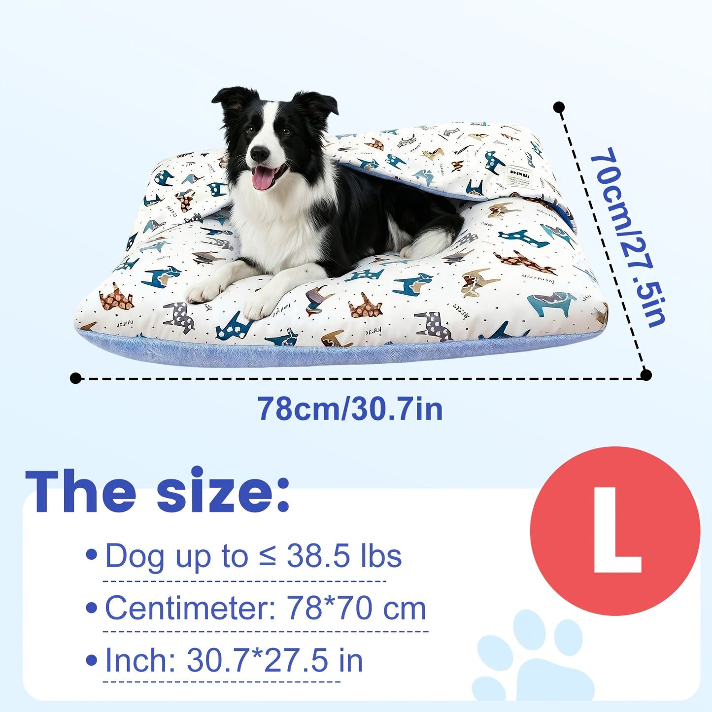 Breathable Washable Dog Bed Mattress – All-Season Pet Mat with Removable Cover & Non-Slip Bottom for Small, Medium & Large Dogs | Cute Animal Patterns