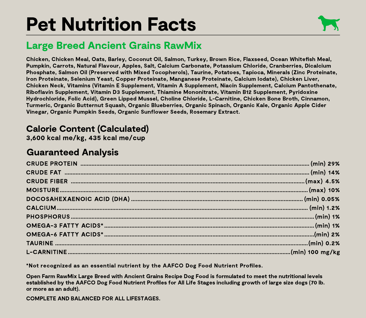 Large-Breed Ancient Grains Dog Kibble product image 4