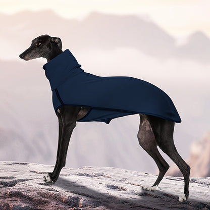 High Neck Dog Coat Warm Pullover – Solid Color Woven Polyester Pet Jacket, Machine Washable, All-Season Fall & Winter Dog Apparel for Small Medium Large Breeds, Colors: Burgundy, Navy, Green, Sizes XL–4XL