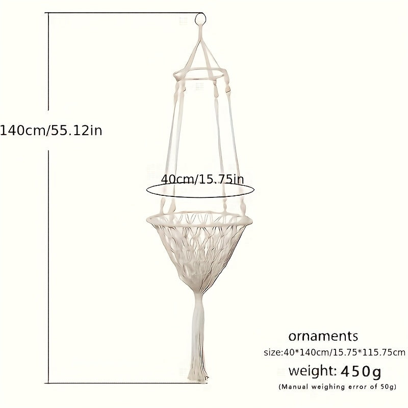 1 Extra Large Hand-woven Rope Cat Hammock, Pet Swing Bed, Indoor Cat Nest Basket, Providing A Comfortable Resting Space for Cats, Suitable for Two Cats to Sleep, Super Load-bearing, Durable And Will Not Break, 40cm Diameter, 15.75in