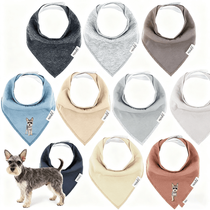 Pet Bandana Scarf 10 Pack for Dogs Cats, Small Triangle Bib Neckerchief Solid Color Adjustable Saliva Towel Strong Water Absorption Easy to Put On and Clean for Puppy Kitten Small Pets