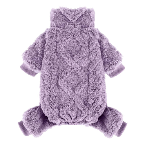 Fleece Dog Sweater Turtleneck Jumpsuit for Small Dogs & Cats 1-15 lbs - Soft Warm Winter Puppy Pajamas Onesie, Machine Washable Open Belly Pet Clothes for Girls, XXS-M, 6 Colors