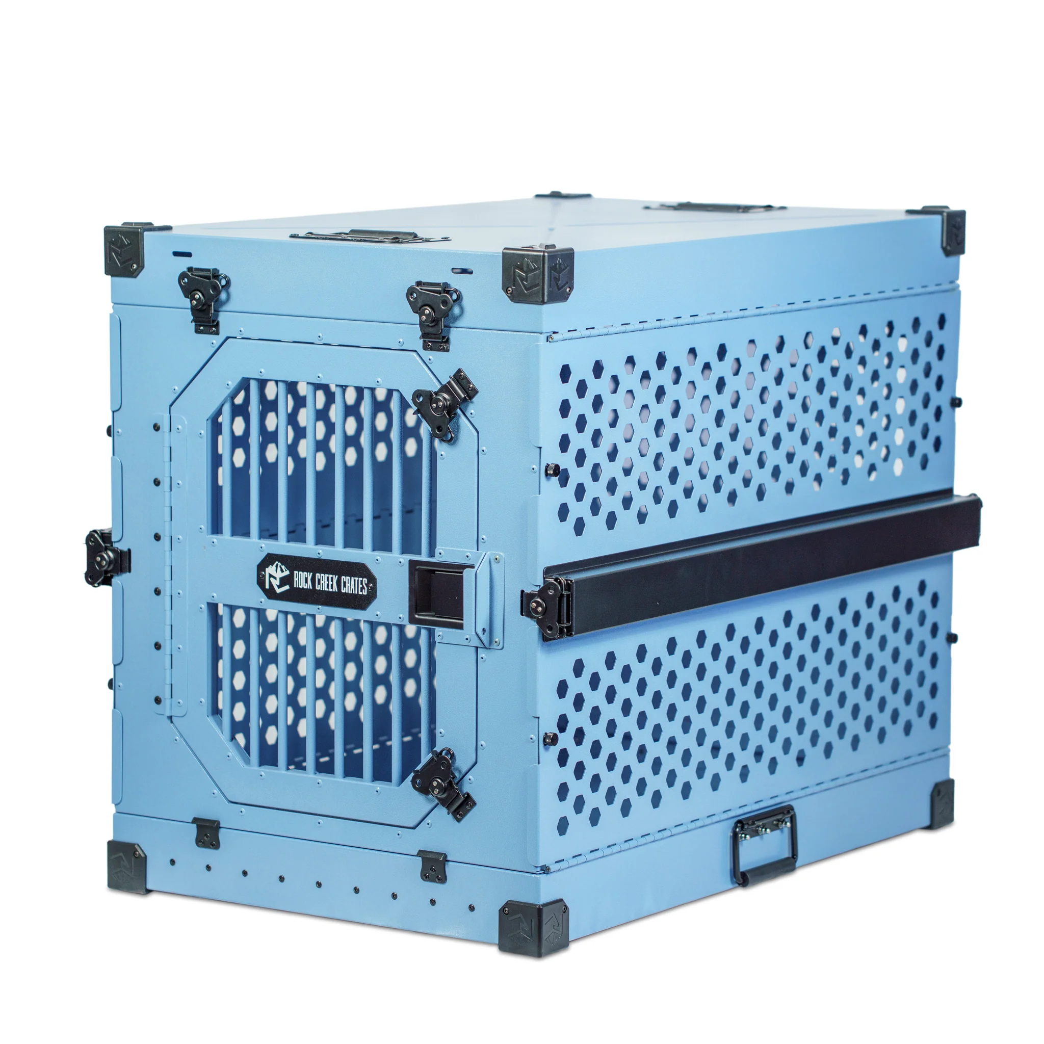 Collapsible Aluminum Dog Crate, 42" / Sky Blue