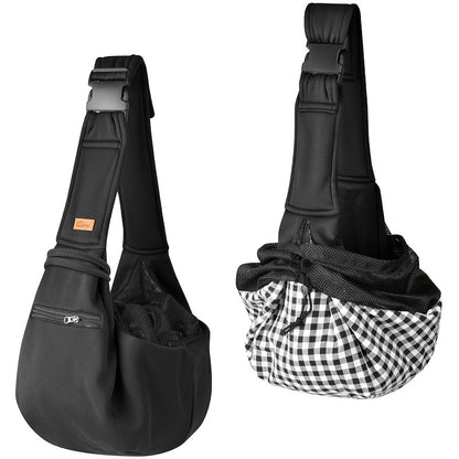 Adjustable Pet Sling Shoulder Carrier Bag | Hands-Free Dog Cat Puppy Carry Bag, Soft Breathable Travel Sling for Small Pets, Secure & Comfortable One-Shoulder Tote for Daily Use & Outdoor Travel, 3 Colors