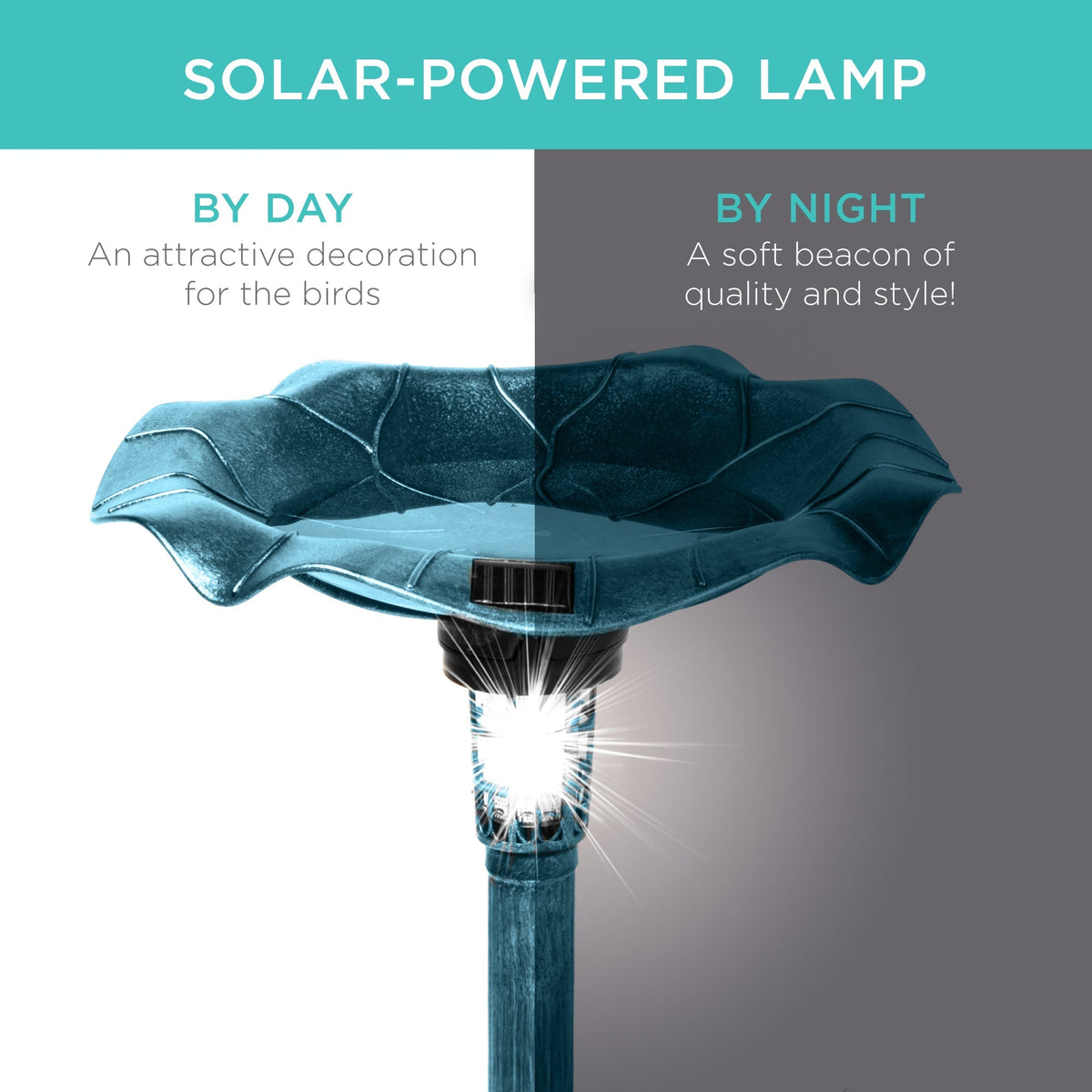 Solar Bird Bath with Planter product image 9