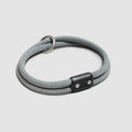 Climbing Rope Slip-On Dog Collar, Silver / 16"