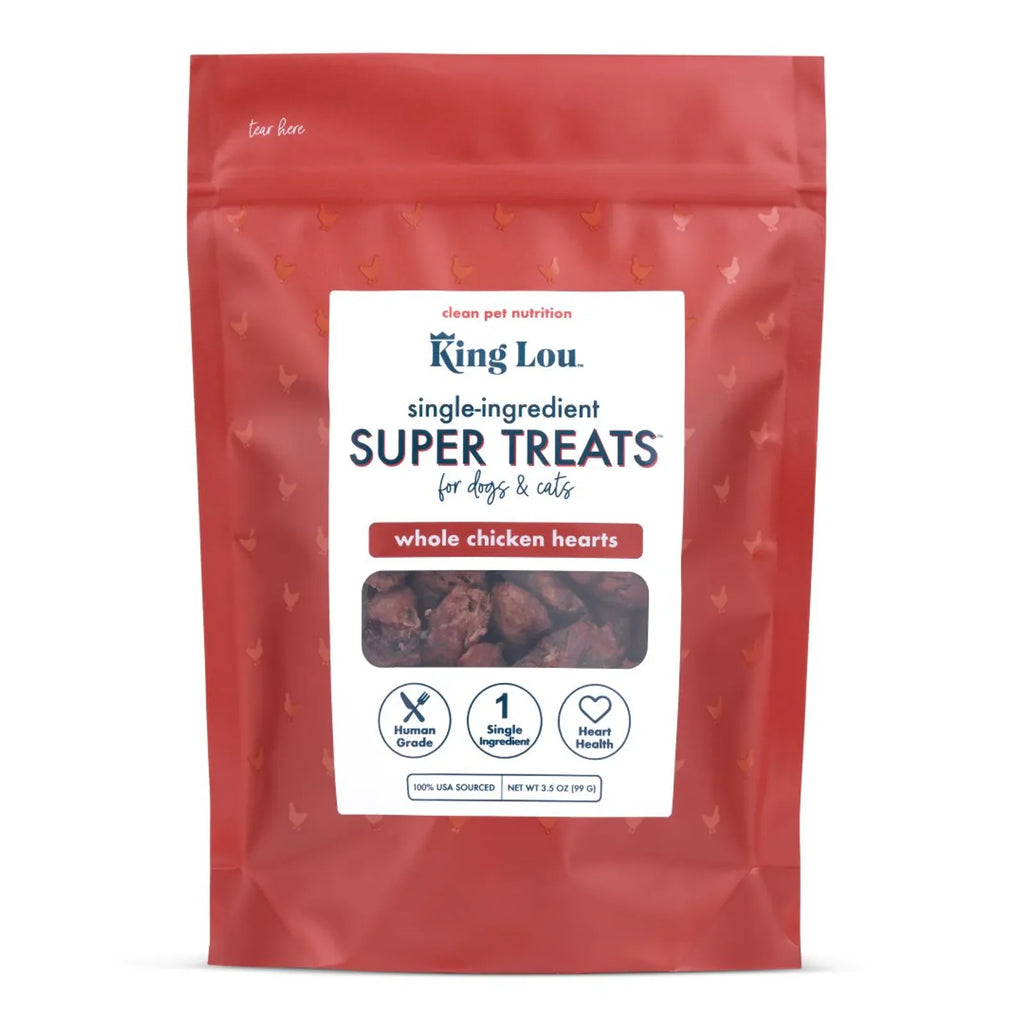 Freeze dried whole chicken hearts for dogs and cats, product image 1