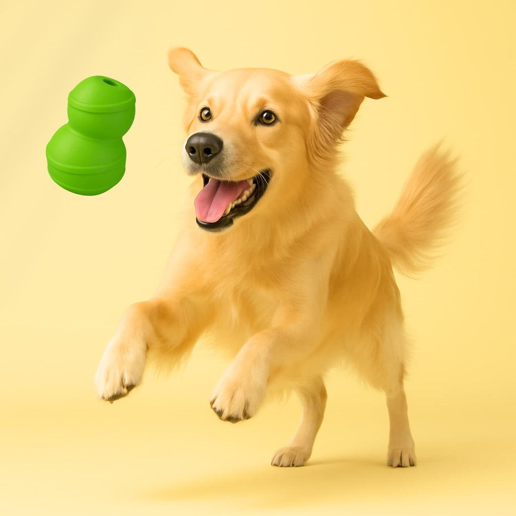 Slow Feeder Toy for Dogs, Natural Rubber Chilly Wobbler for Treats and Kibble Engagement at Mealtime