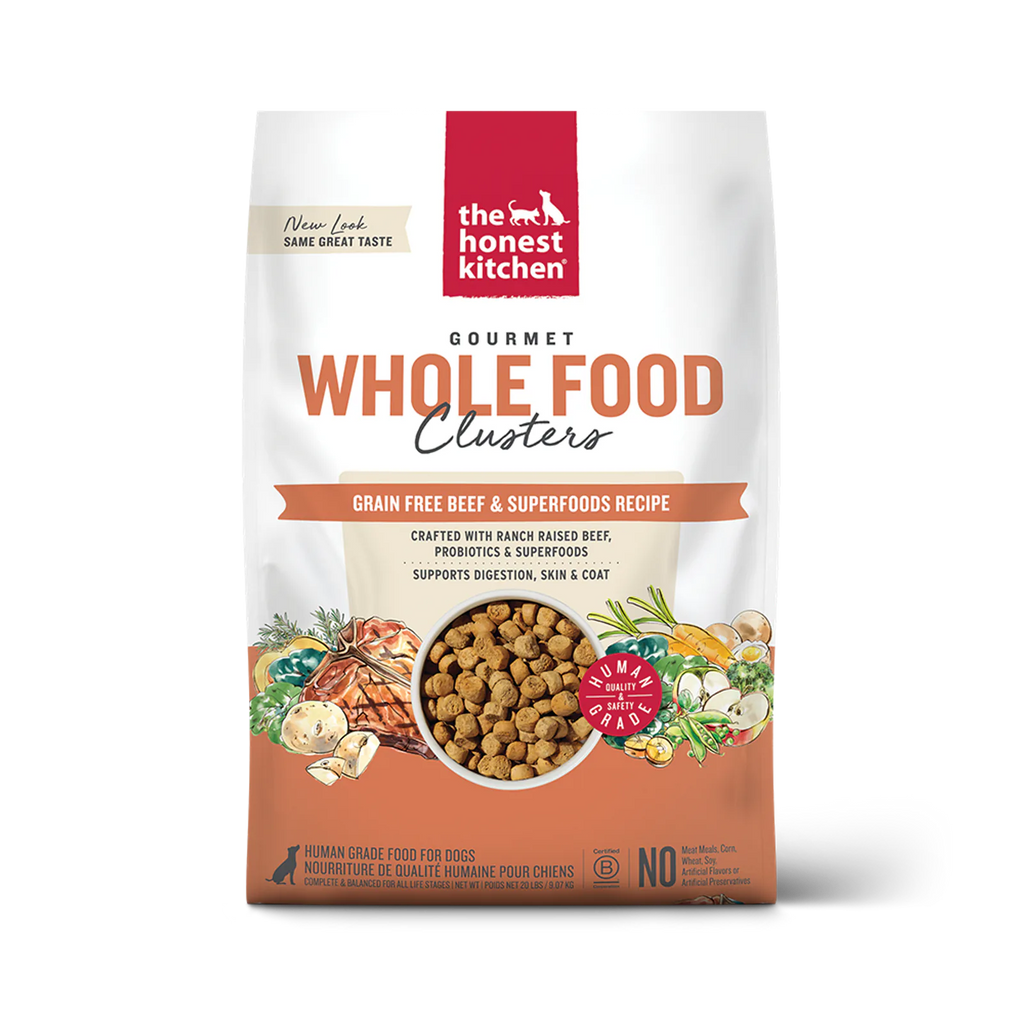 Grain Free Beef Dry Dog Food Made from Whole Food Clusters for Complete Daily Feeding and Training main product image