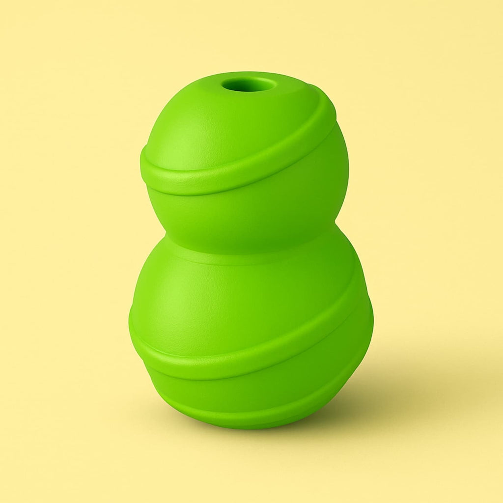Slow Feeder Toy for Dogs, Natural Rubber Chilly Wobbler for Treats and Kibble Engagement at Mealtime
